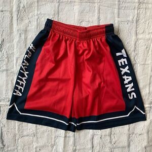 Houston Texans youth boys L pullon athletic flag football shorts w/elastic waist